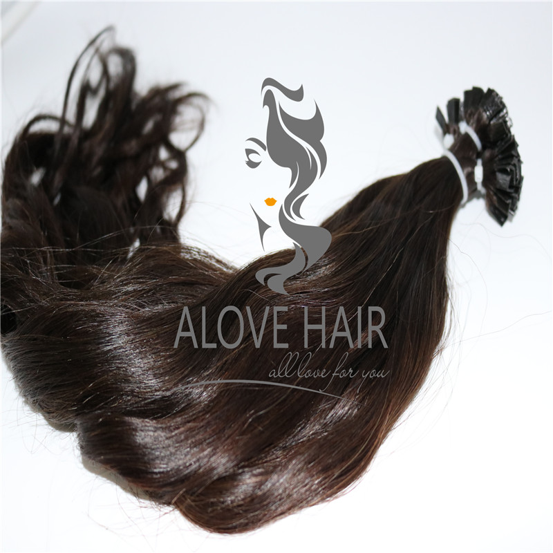 Remy pre bonded v tip hair extensions vendor in China 